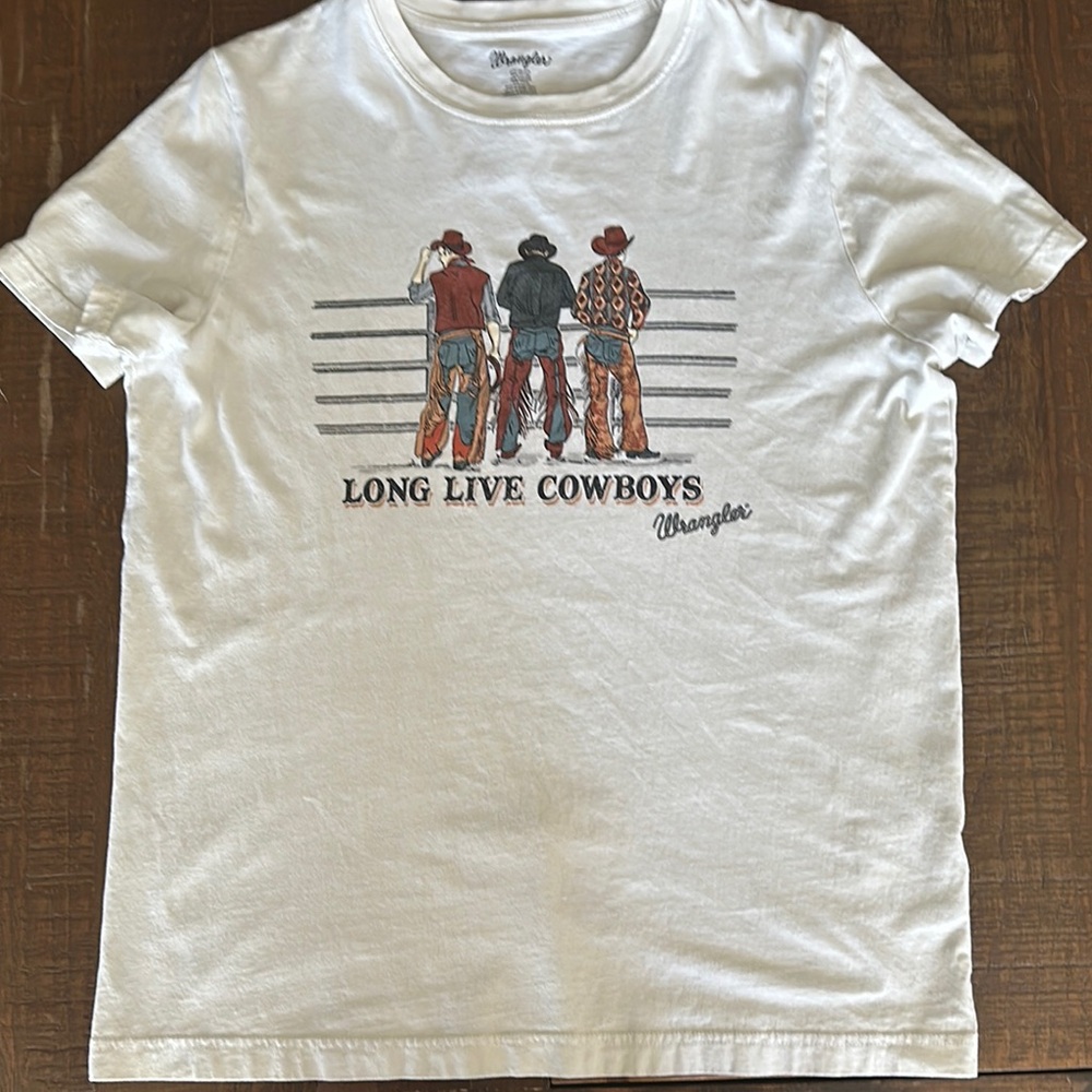 Wrangler White Short Sleeve Cowboy Graphic Tee